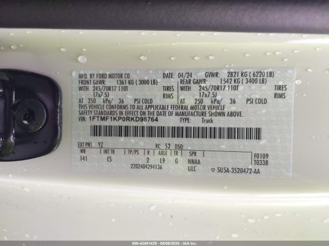 2024 FORD F-150 1FTMF1KP0RKD98764 Photo 8