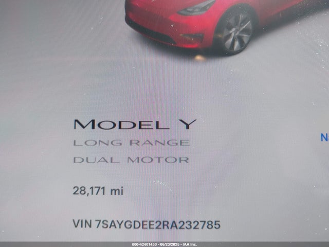 2024 TESLA MODEL Y 7SAYGDEE2RA232785 Photo 6