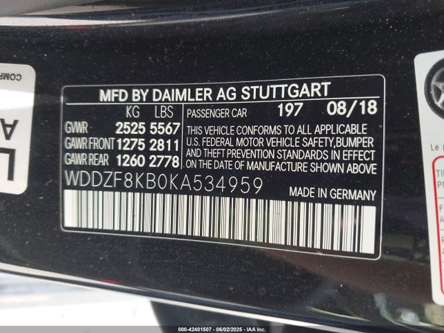 WDDZF8KB0KA534959 Mercedes-Benz m177