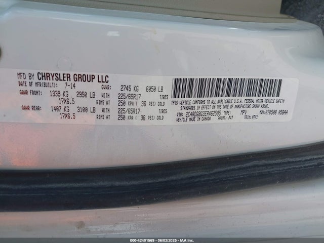 2C4RDGBG3ER462595 Dodge 2014