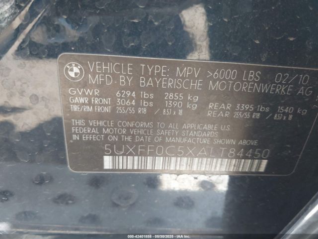 2010 BMW X5 5UXFF0C5XALT84450 Photo 8