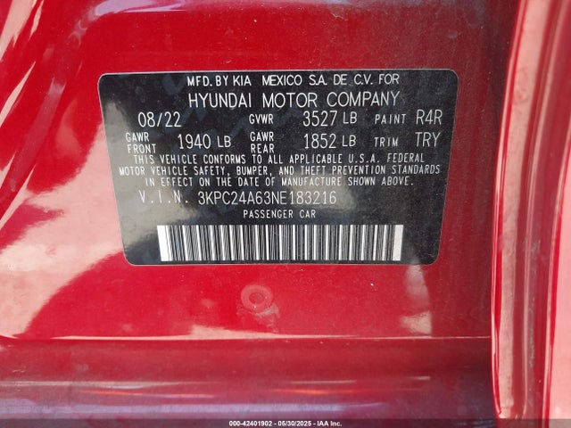 3KPC24A63NE183216 Hyundai gamma ii