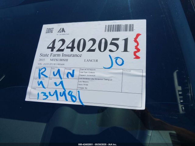JA32U2FU9FU001604 Mitsubishi LANCER ES