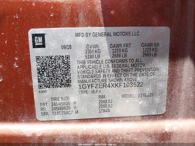 2019 CADILLAC XT4 1GYFZER4XKF103522 Photo 8