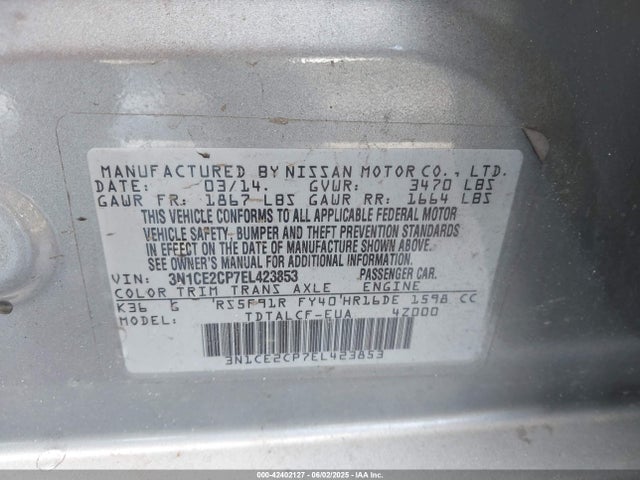 Nissan 2014 2014 3N1CE2CP7EL423853 Image 9
