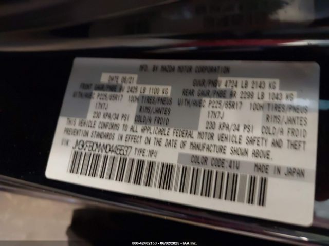 2021 MAZDA CX-5 JM3KFBCMXM0445537 Photo 8