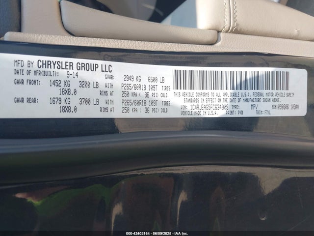 Aukcja sprzedaży 2015 Jeep Grand Cherokee Laredo, vin: 1C4RJEAG5FC634909, numer aukcji: 42402164