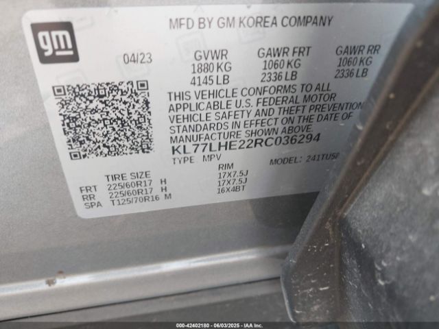 2024 CHEVROLET TRAX KL77LHE22RC036294 Photo 8