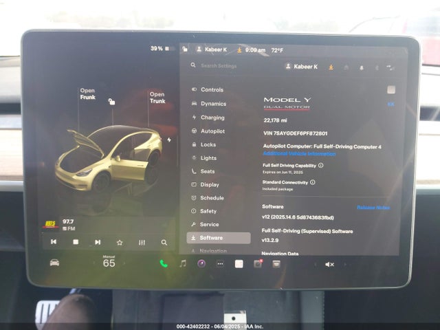 2023 TESLA MODEL Y 7SAYGDEF6PF872801 Photo 6