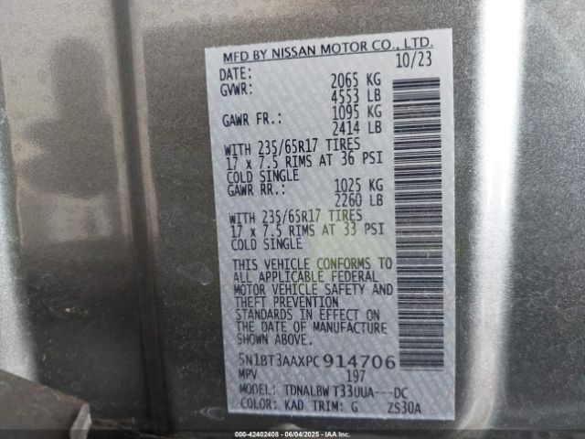 2023 NISSAN ROGUE 5N1BT3AAXPC914706 Photo 8