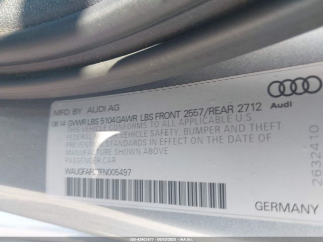 2015 AUDI A6 WAUGFAFC7FN005497 Photo 8