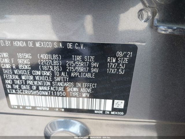 2022 HONDA HR-V 3CZRU5H50NM711950 Photo 8