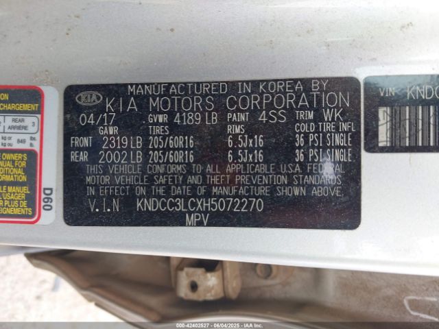 2017 KIA NIRO KNDCC3LCXH5072270 Photo 8