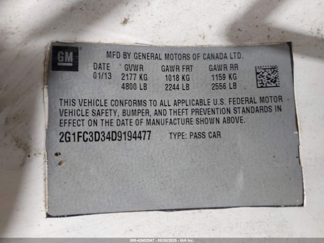 2013 CHEVROLET CAMARO 2G1FC3D34D9194477 Photo 8