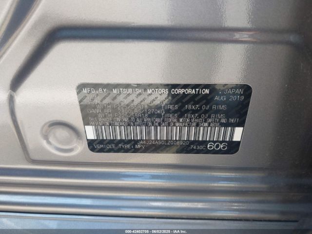 2020 MITSUBISHI OUTLANDER PHEV JA4J24A50LZ008920 Photo 8