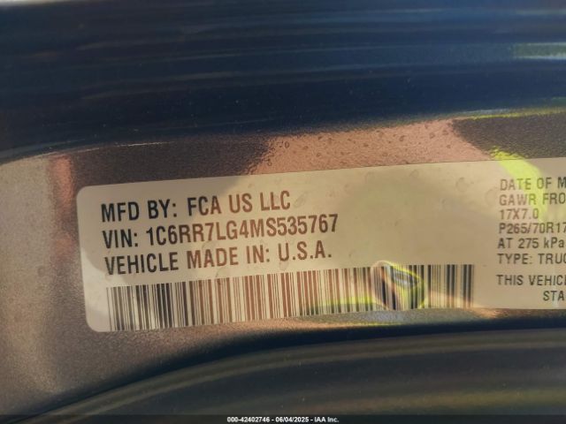 2021 RAM 1500 CLASSIC 1C6RR7LG4MS535767 Photo 8