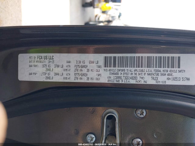 1C6RR6LT3GS148283 RAM 1500 Lone Star