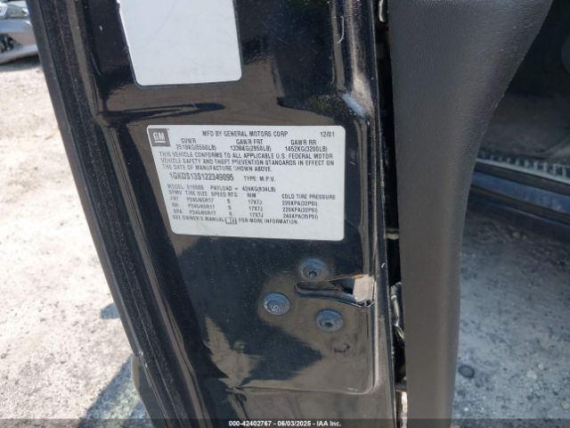 2002 GMC ENVOY 1GKDS13S122349095 Photo 8