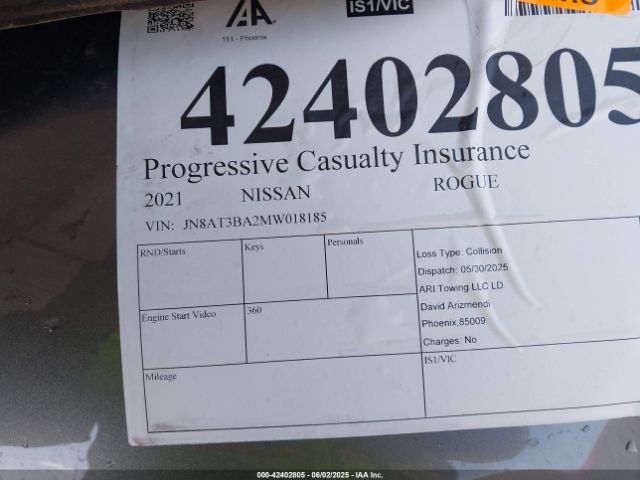 2021 NISSAN ROGUE JN8AT3BA2MW018185 Photo 8