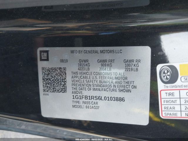2020 CHEVROLET CAMARO 1G1FB1RS6L0103886 Photo 8