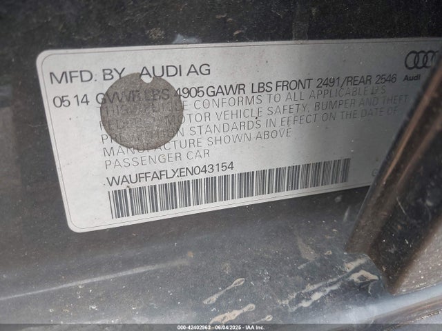 2014 AUDI A4 WAUFFAFLXEN043154 Photo 8