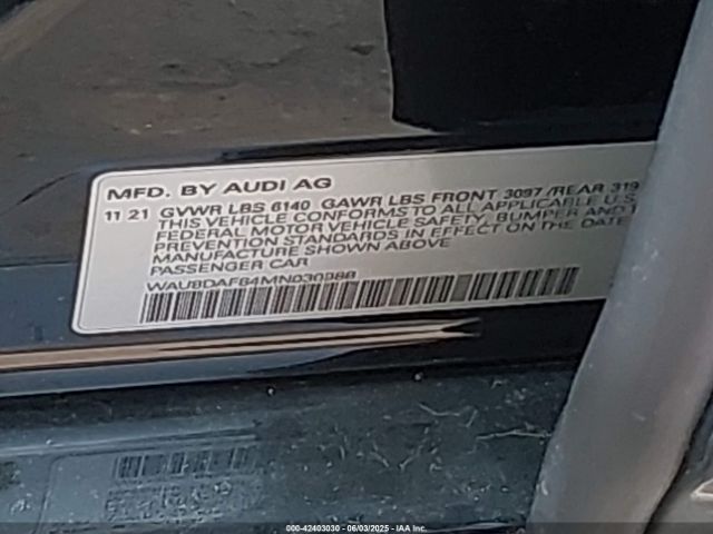 2021 AUDI A8 L WAU8DAF84MN030988 Photo 8