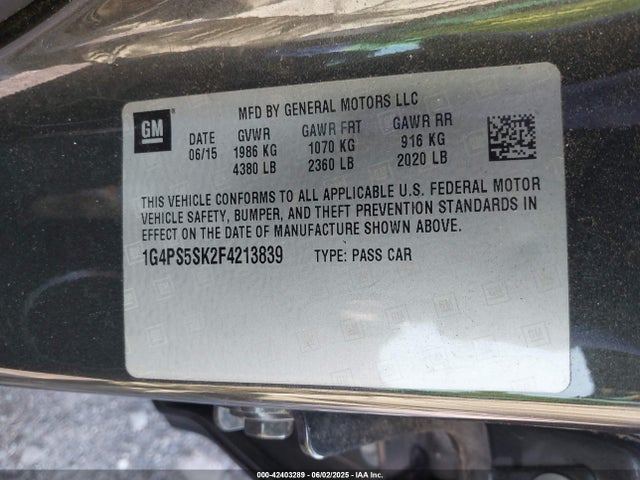 Buick lea 2015 1G4PS5SK2F4213839 Image 9