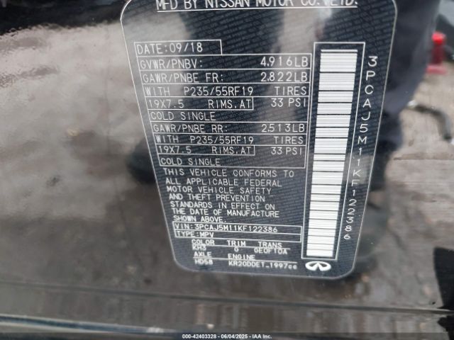 2019 INFINITI QX50 3PCAJ5M11KF122386 Photo 8