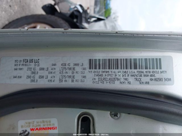 2016 RAM 2500 3C6UR5CL0GG357847 Photo 8