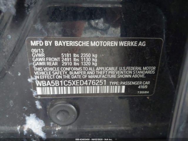 2014 BMW 535I WBA5B1C5XED476251 Photo 8