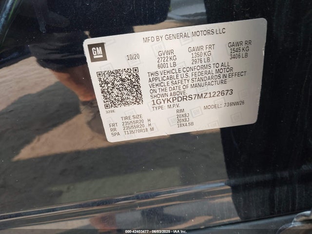 2021 CADILLAC XT6 1GYKPDRS7MZ122673 Photo 8