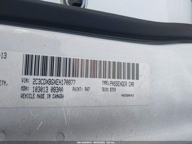 Aukcja sprzedaży 2014 Dodge Charger Se, vin: 2C3CDXBGXEH170877, numer aukcji: 42403519