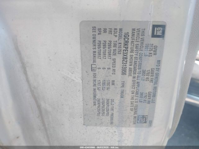2011 CHEVROLET SILVERADO 1500 1GCRKPE3XBZ313956 Photo 8