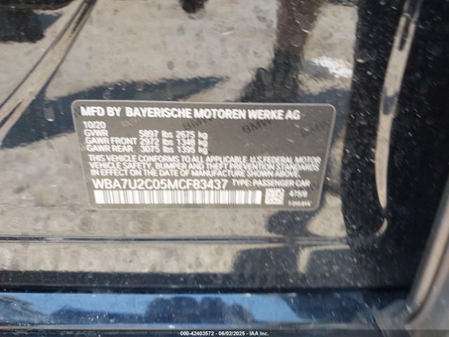 2021 BMW 750I WBA7U2C05MCF83437 Photo 8