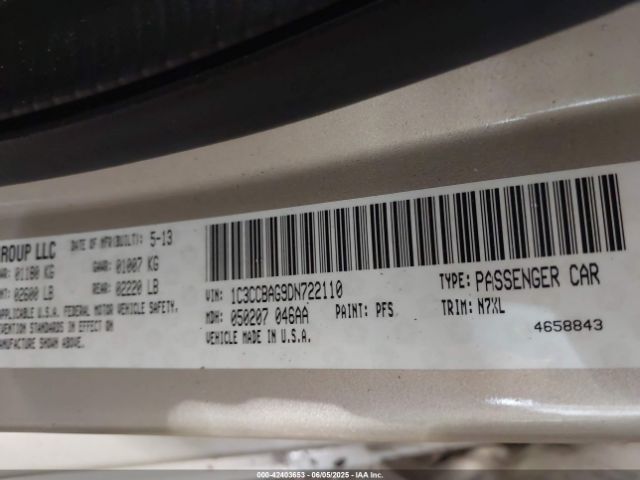 2013 CHRYSLER 200 1C3CCBAG9DN722110 Photo 8
