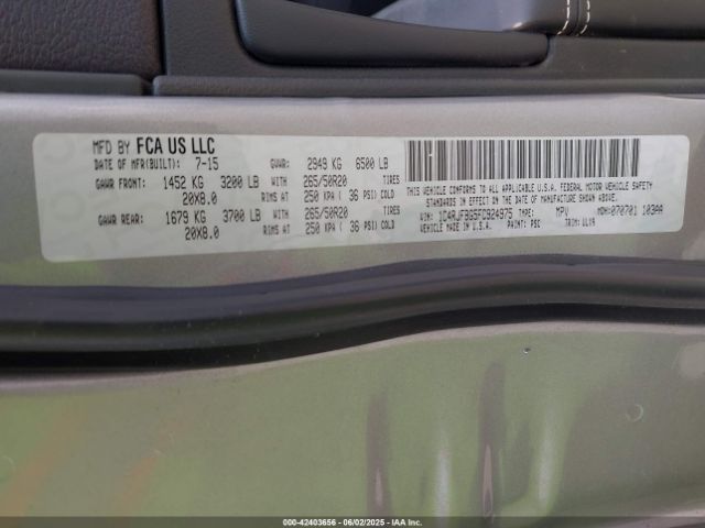 1C4RJFBG5FC924975 Jeep Grand Cherokee