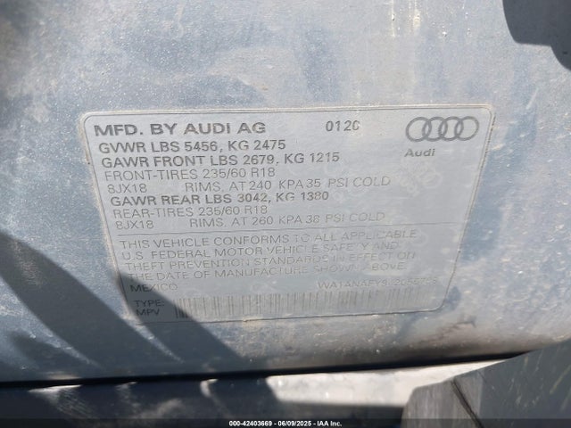 2020 AUDI Q5 WA1ANAFY9L2055798 Photo 8