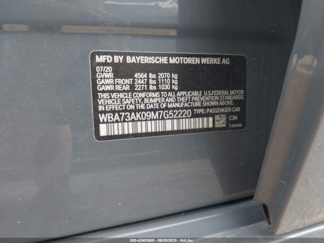 2021 BMW 228I GRAN COUPE WBA73AK09M7G52220 Photo 8