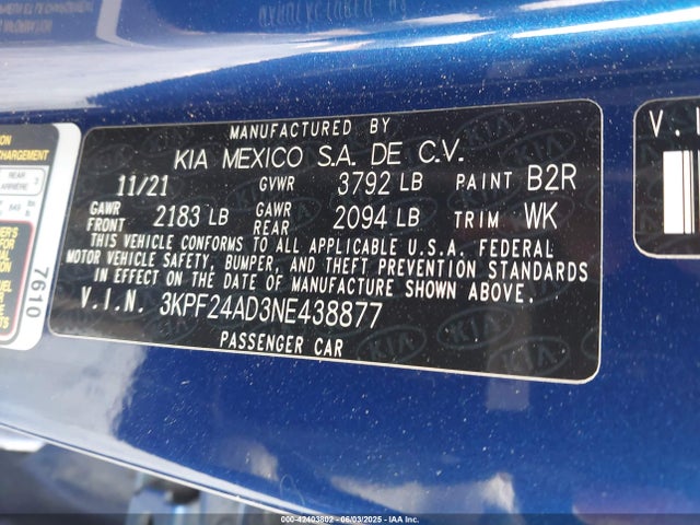 KIA mpi nu 2022 3KPF24AD3NE438877 Image 9