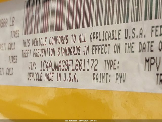 2015 JEEP WRANGLER 1C4AJWAG9FL601172 Photo 8