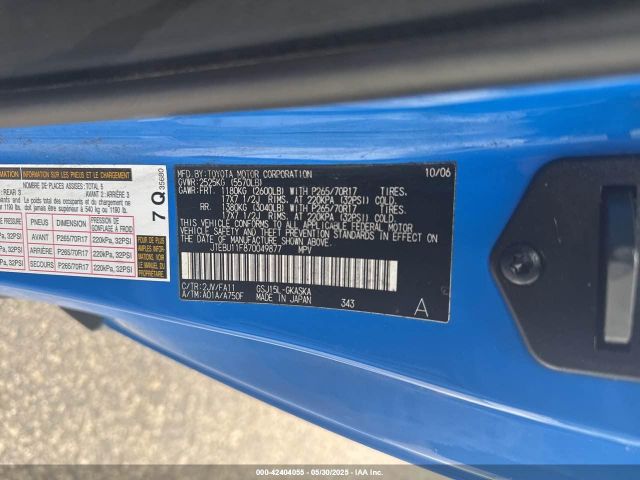 2007 TOYOTA FJ CRUISER JTEBU11F870049877 Photo 8
