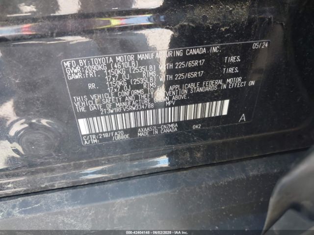 2T3W1RFV5RW334788 Toyota Rav4 Xle