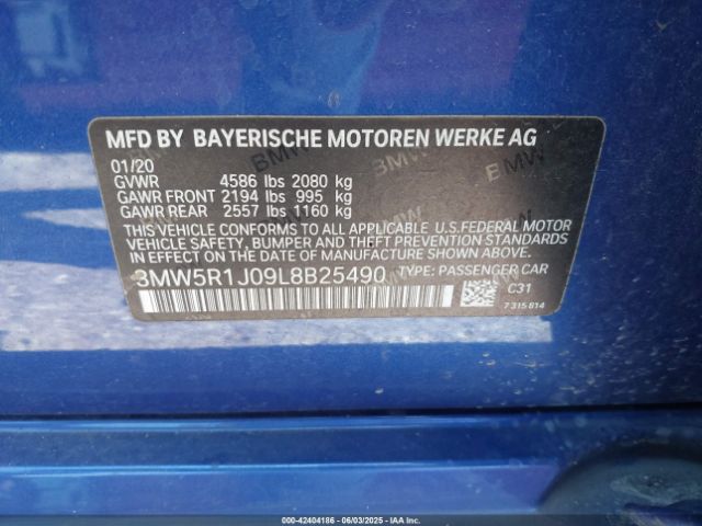 2020 BMW 330I 3MW5R1J09L8B25490 Photo 8