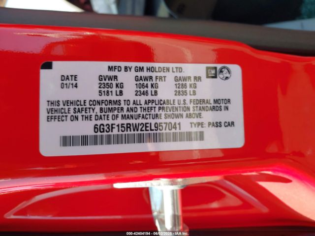 6G3F15RW2EL957041 Chevrolet SS