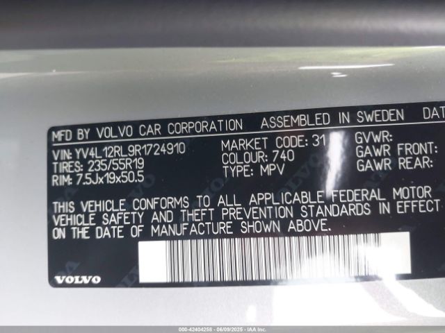 2024 VOLVO XC60 YV4L12RL9R1724910 Photo 8