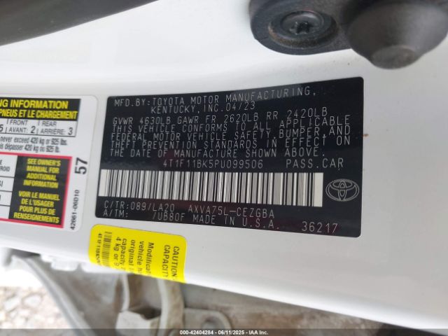 2023 TOYOTA CAMRY 4T1F11BK5PU099506 Photo 8