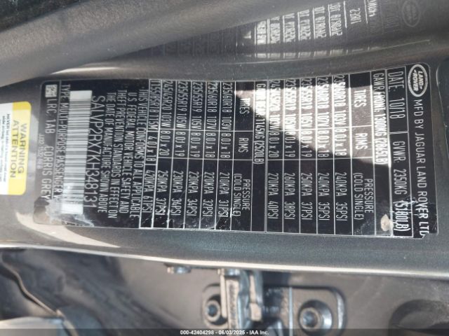 2019 LAND ROVER RANGE ROVER EVOQUE SALVP2RX7KH348131 Photo 8