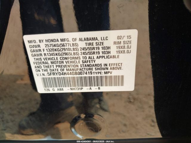 2016 ACURA MDX 5FRYD4H44GB007419 Photo 8