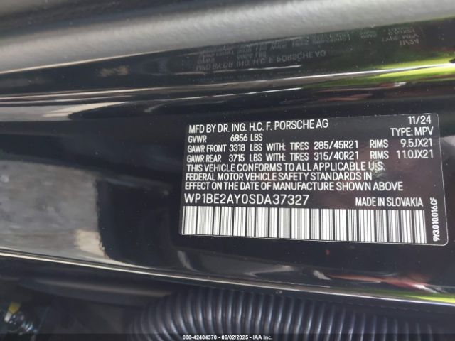 2025 PORSCHE CAYENNE E-HYBRID COUPE WP1BE2AY0SDA37327 Photo 8