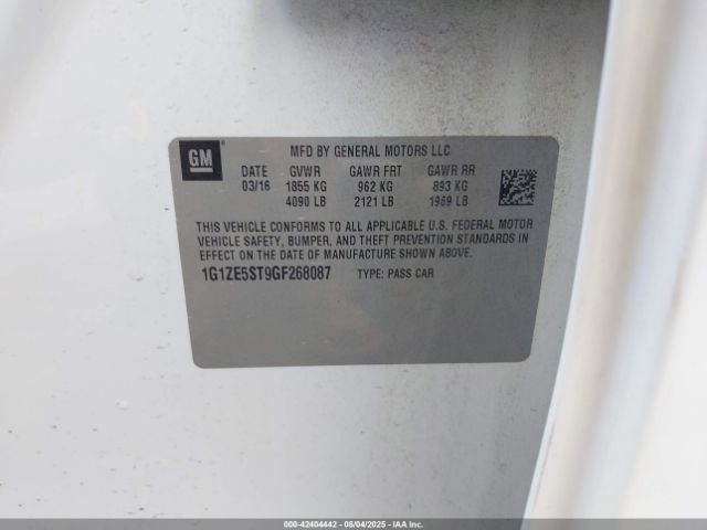 2016 CHEVROLET MALIBU 1G1ZE5ST9GF268087 Photo 8